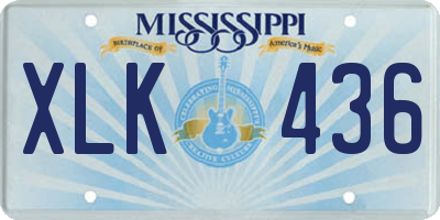 MS license plate XLK436