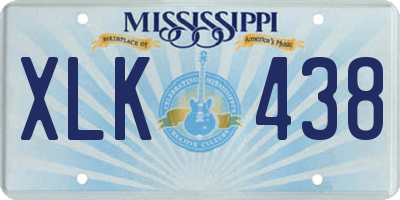 MS license plate XLK438