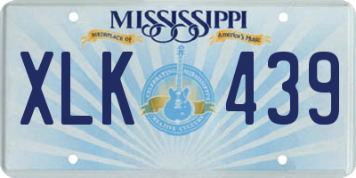 MS license plate XLK439