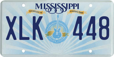 MS license plate XLK448