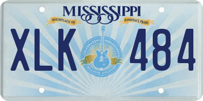 MS license plate XLK484