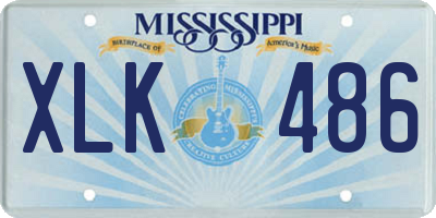 MS license plate XLK486