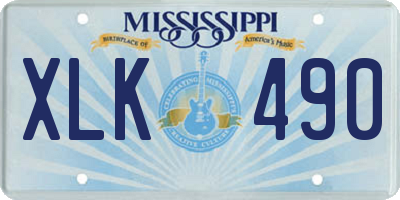 MS license plate XLK490