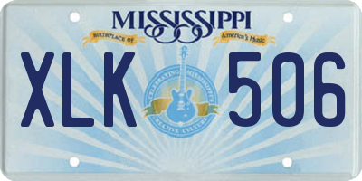 MS license plate XLK506