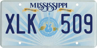 MS license plate XLK509