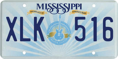 MS license plate XLK516