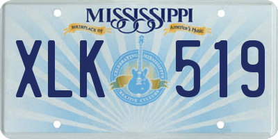 MS license plate XLK519