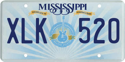 MS license plate XLK520