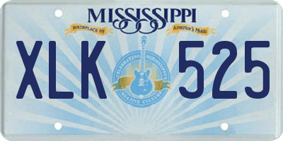 MS license plate XLK525