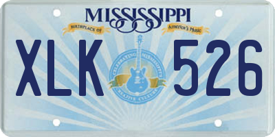 MS license plate XLK526