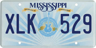 MS license plate XLK529