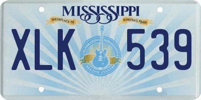 MS license plate XLK539