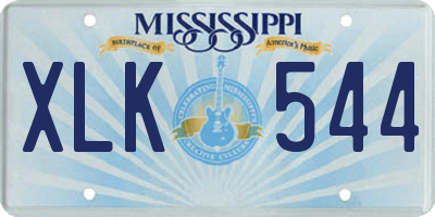 MS license plate XLK544