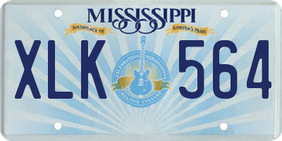 MS license plate XLK564