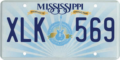 MS license plate XLK569