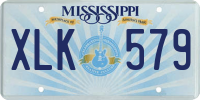 MS license plate XLK579