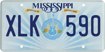 MS license plate XLK590