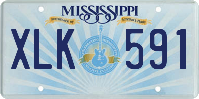 MS license plate XLK591