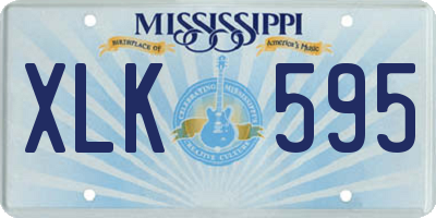 MS license plate XLK595