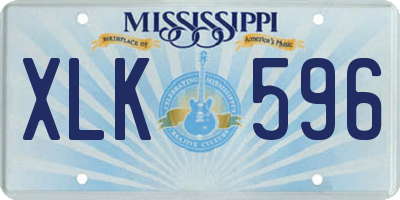 MS license plate XLK596