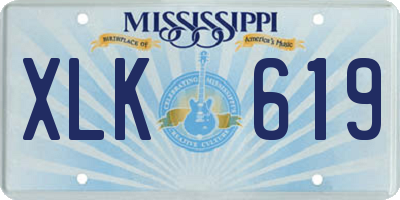MS license plate XLK619