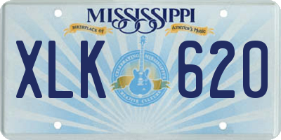MS license plate XLK620