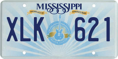 MS license plate XLK621