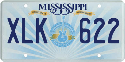 MS license plate XLK622