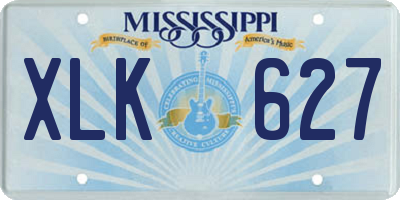 MS license plate XLK627