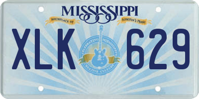 MS license plate XLK629