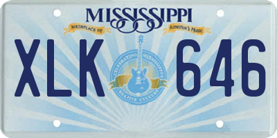 MS license plate XLK646