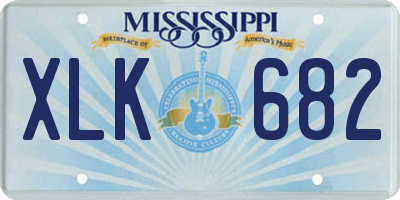 MS license plate XLK682