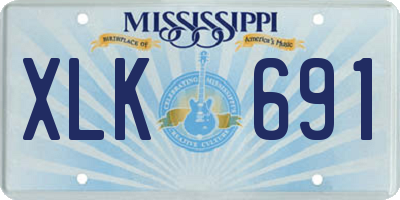MS license plate XLK691