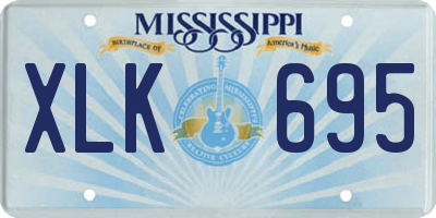 MS license plate XLK695