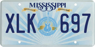 MS license plate XLK697