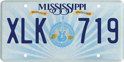 MS license plate XLK719