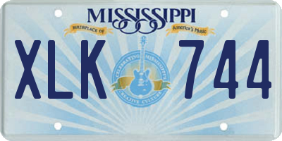 MS license plate XLK744