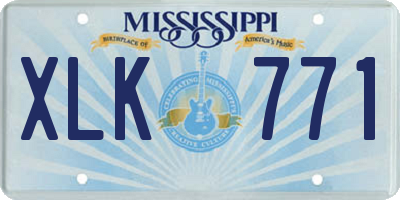 MS license plate XLK771