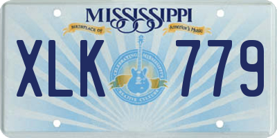 MS license plate XLK779
