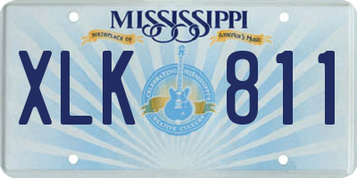 MS license plate XLK811