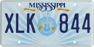 MS license plate XLK844