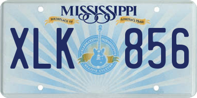 MS license plate XLK856