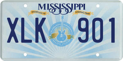 MS license plate XLK901
