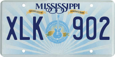 MS license plate XLK902