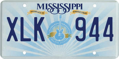 MS license plate XLK944