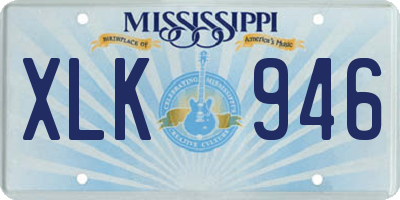 MS license plate XLK946
