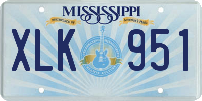 MS license plate XLK951