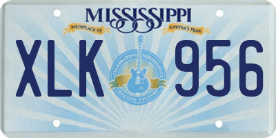 MS license plate XLK956