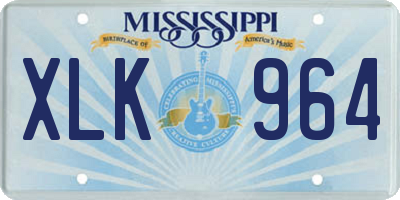 MS license plate XLK964