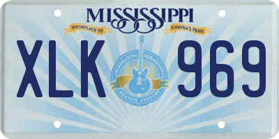 MS license plate XLK969